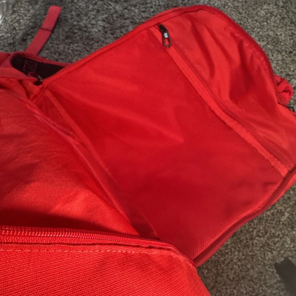 Nike Brasilia Unisex Extra Large Polyester Backpack with Ventilated Pocket, Red